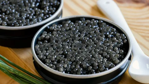 تصویر 1 از خاویار بندر ترکمن اصیل دریایی مجلسی درخشان